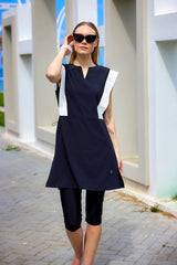 Marina Siyah Yarı Kapalı Tesettür Mayo - H2511