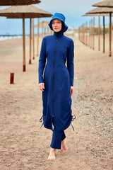 Paraşüt Lacivert Tam Kapalı Tesettür Mayo M2416