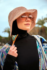 El Örgüsü Camel Hasır Şapka 14399