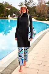 Lila Desenli Plaj Çantası C2431