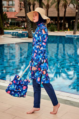 Desenli Tam Kapalı Tesettür Mayo R2405