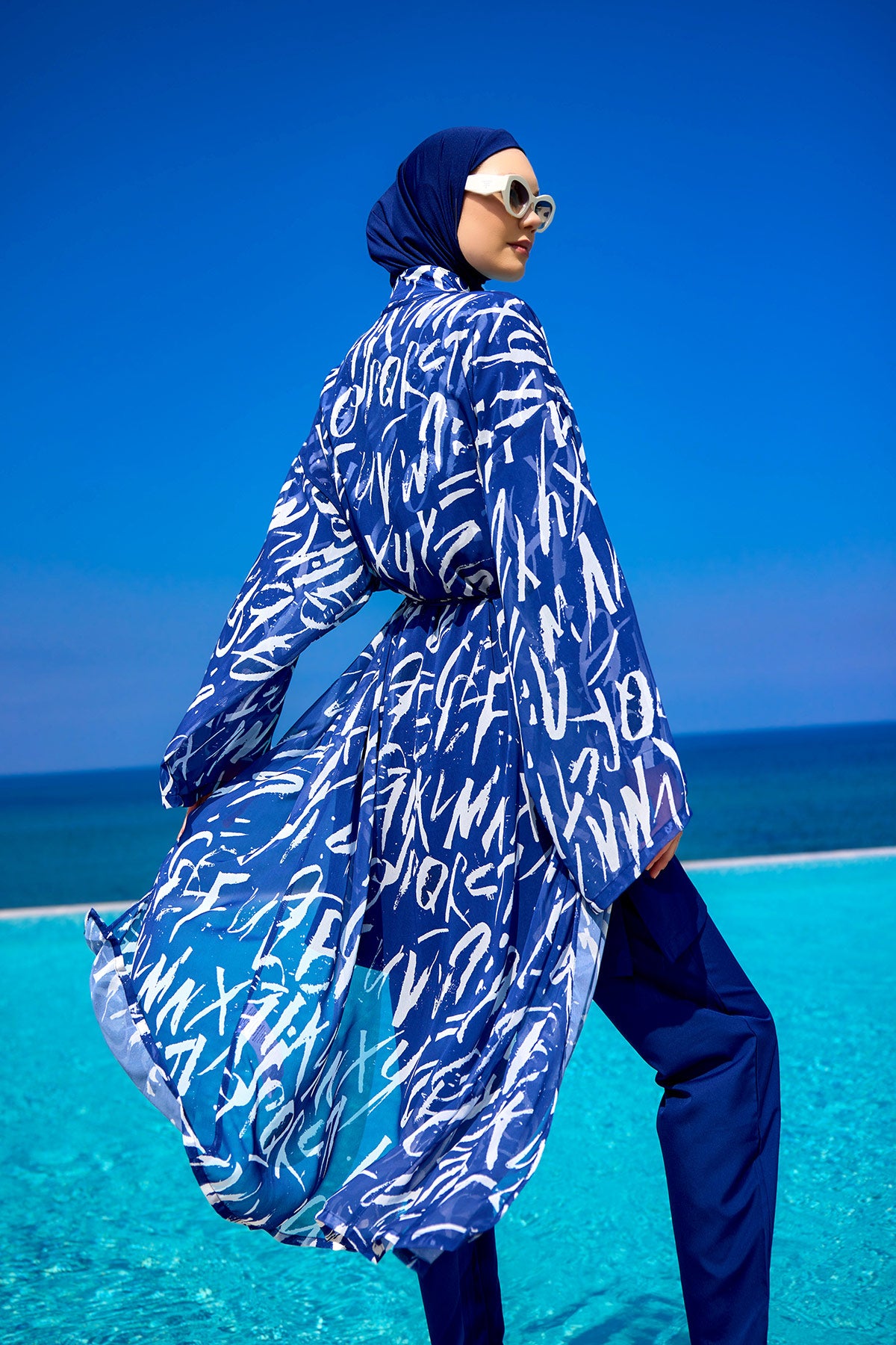 Rivamera Desenli Pareo Kimono – RP2502