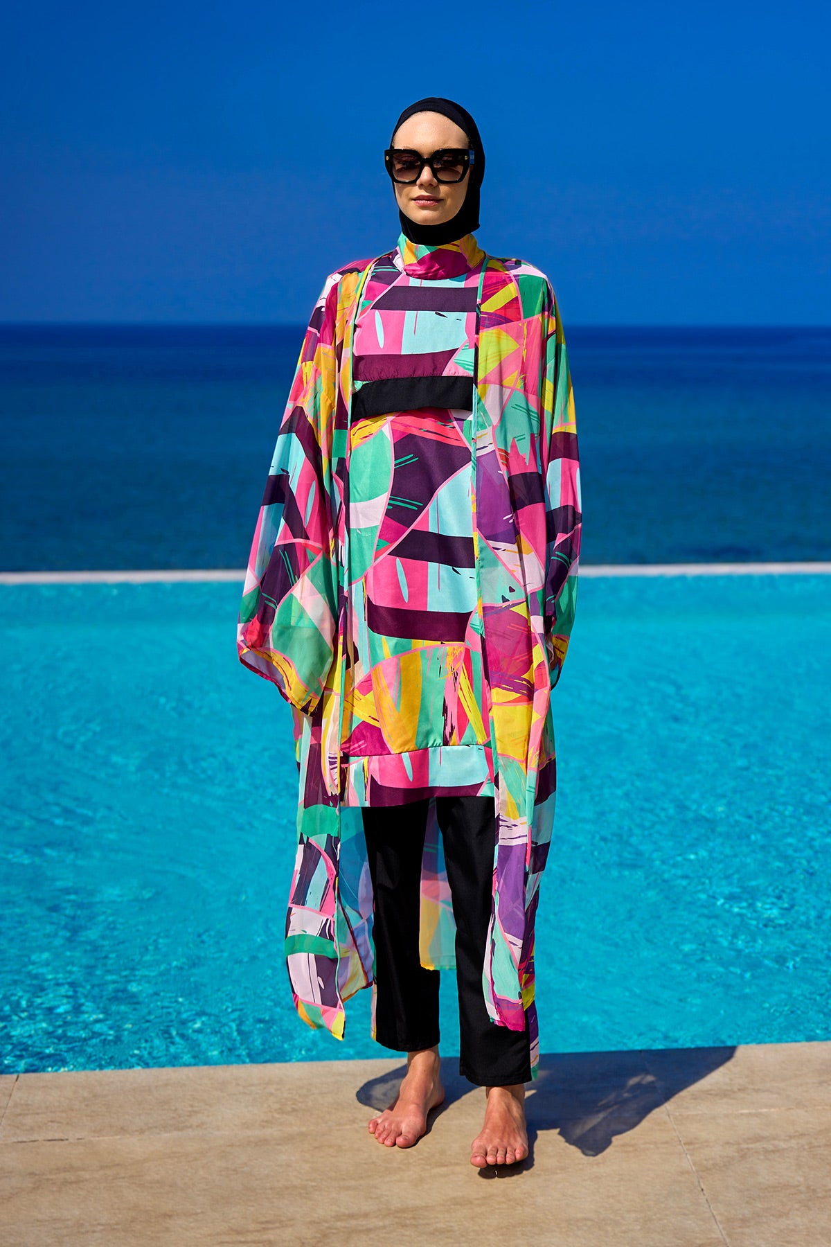 Rivamera Desenli Pareo Kimono – RP2511