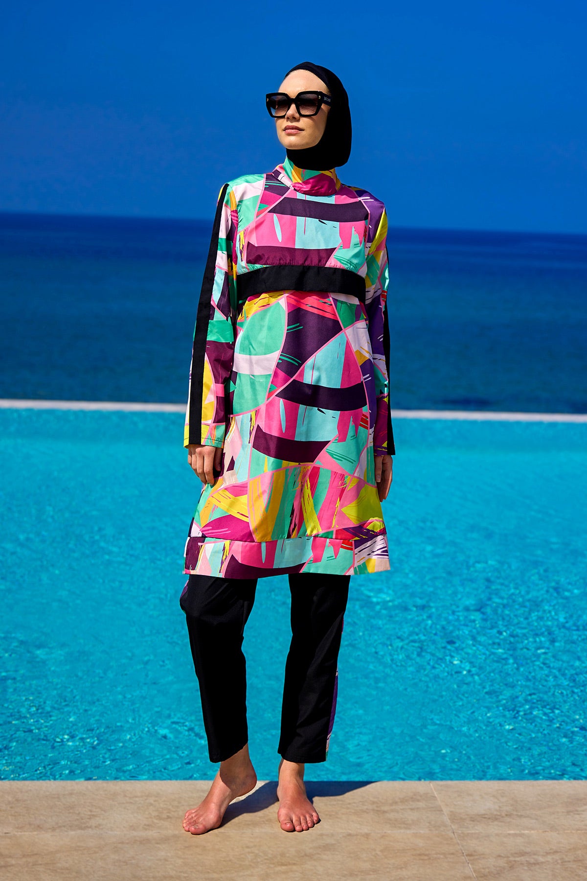 Rivamera Tesettür Mayo R2511 - Renkli Desen