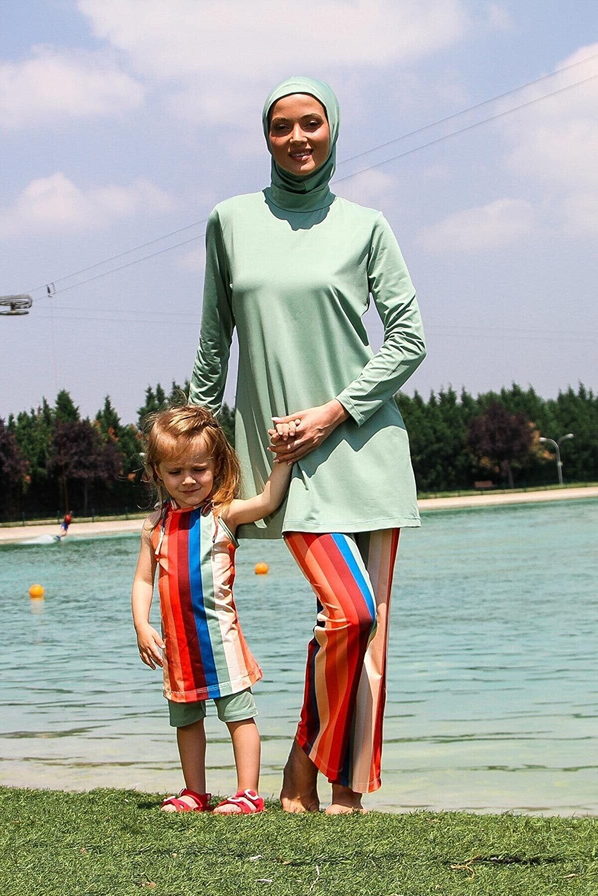 Marina Küf Yeşili Çocuk Mayo K2210
