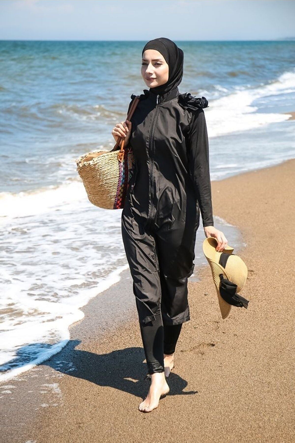 Siyah Tam Kapalı Tesettür Mayo M2029 Ürün ikincil görseli