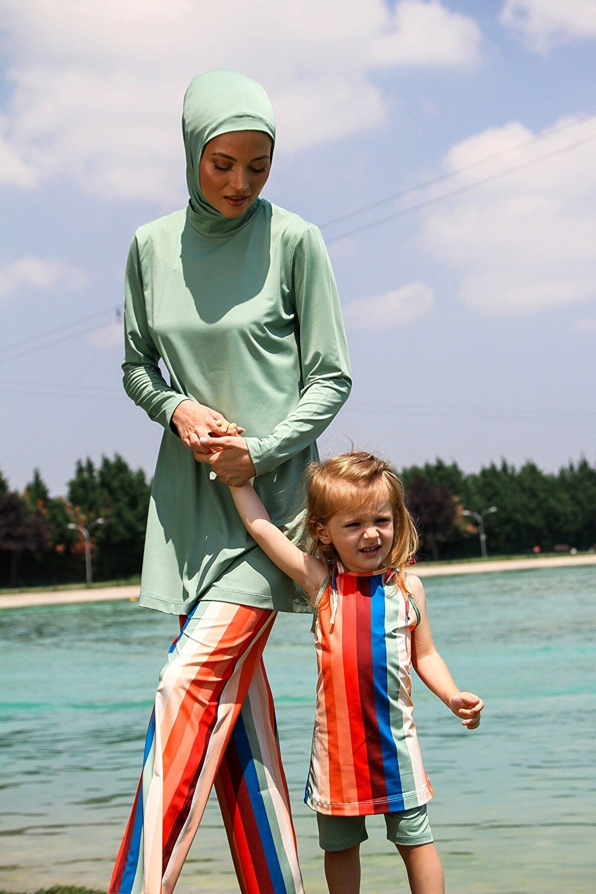 Marina Küf Yeşili Çocuk Mayo K2210