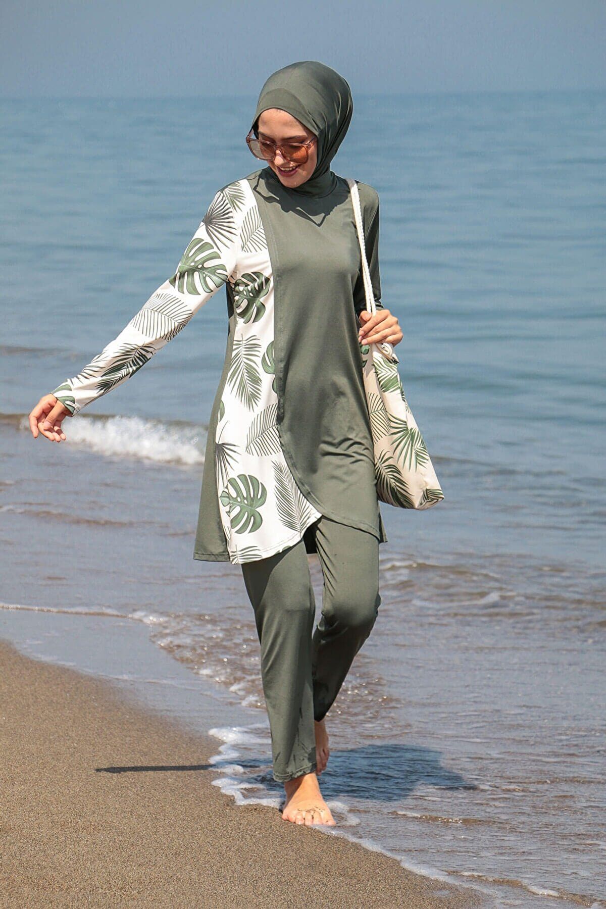 Yeşil Tam Kapalı Tesettür Mayo M2120