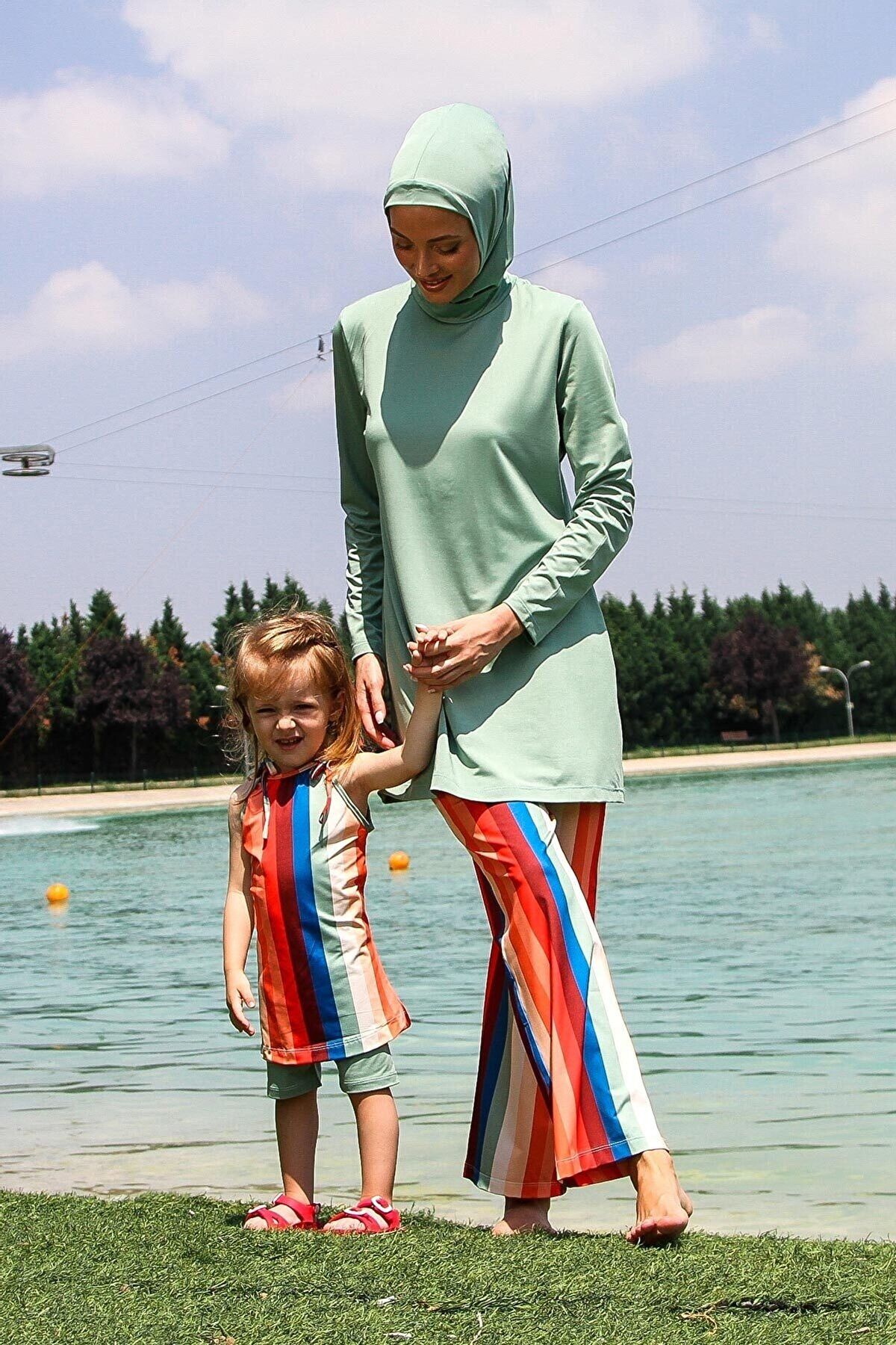 Marina Küf Yeşili Çocuk Mayo K2210