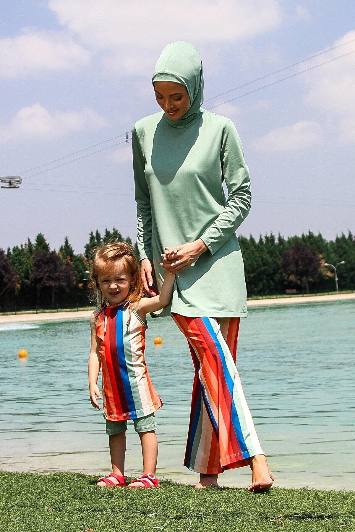 Marina Küf Yeşili Çocuk Mayo K2210