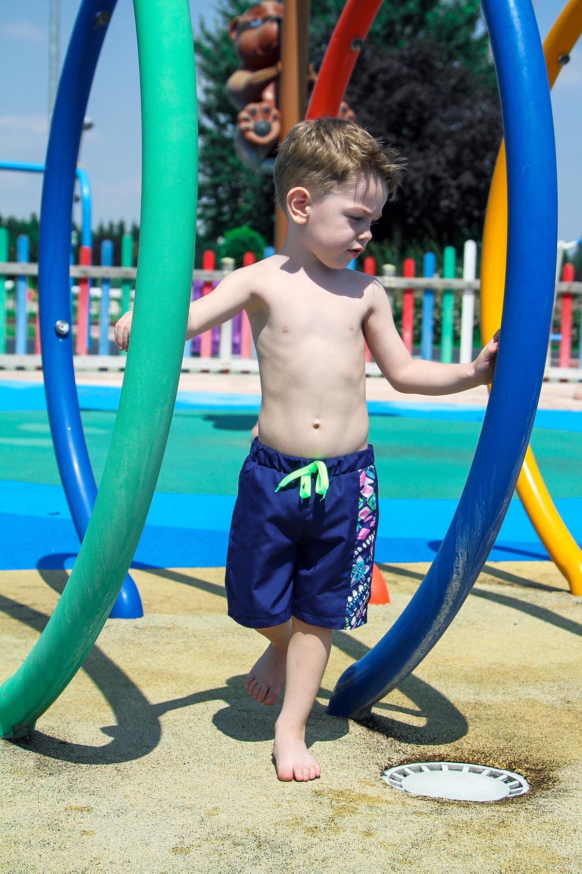 Marina Erkek Çocuk Lacivert Desenli Şort B2202