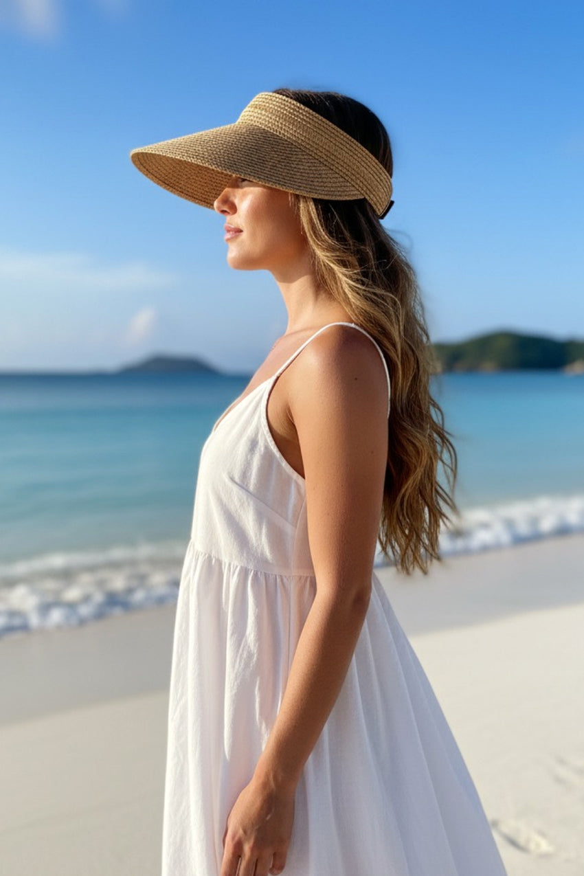 Metal Camel Hasır Vizör Şapka 14635