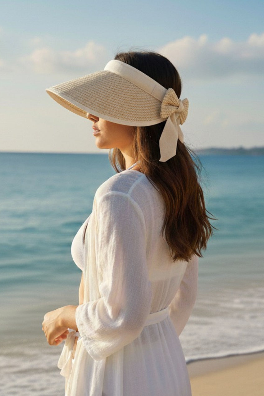 Hasır Vizör Şapka Açık Bej 14624