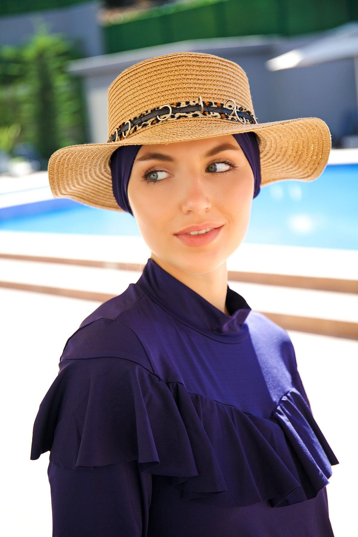 Halka Şeritli Camel Şapka 143903 Ürün ikincil görseli