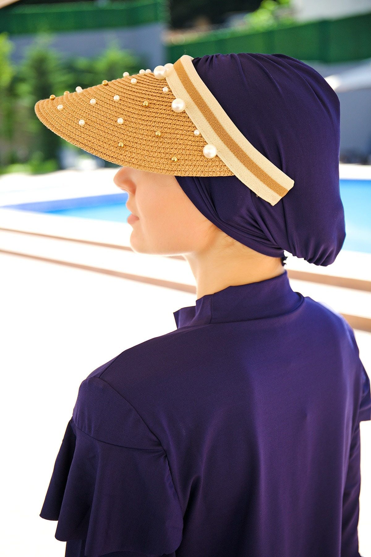 İncili Camel Vizör Şapka 143981