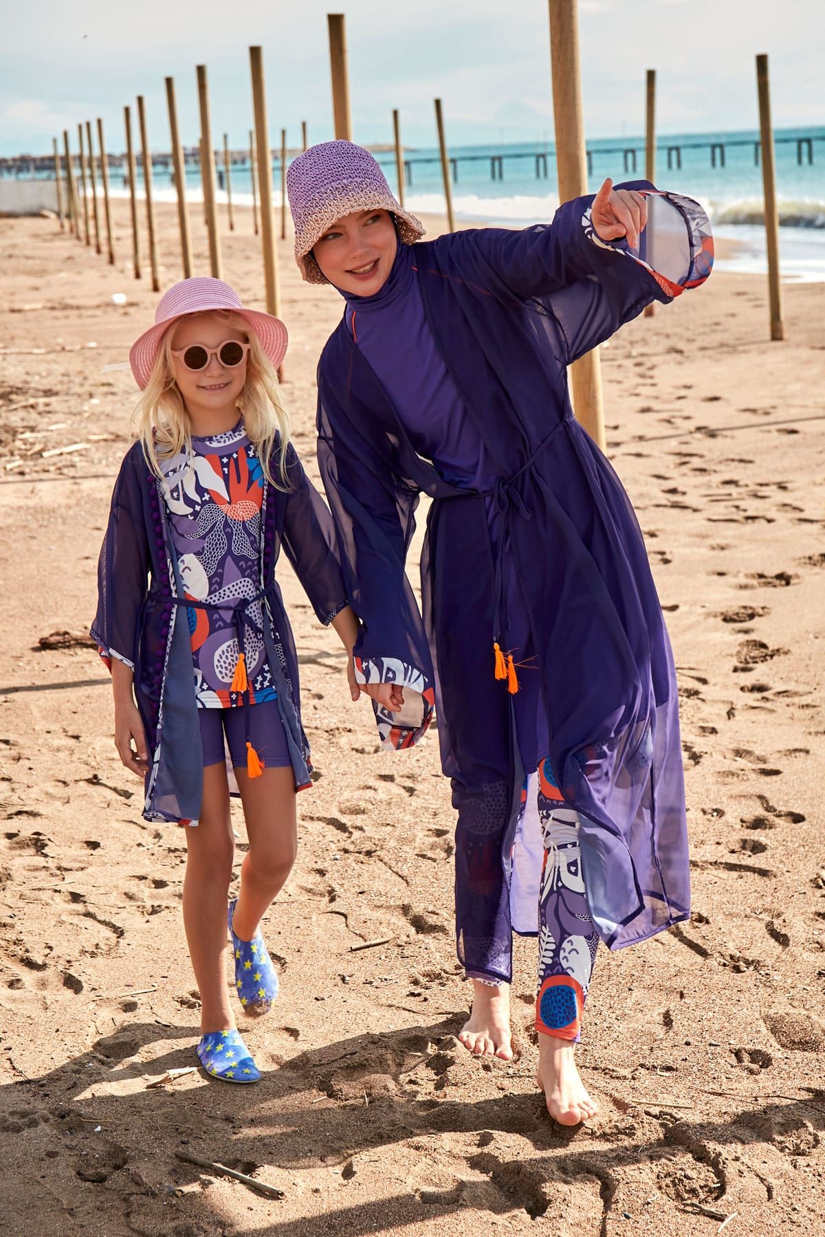 Çocuk Desenli Renkli Kimono P2421 Ürün ana görseli