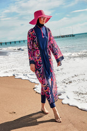 Desenli Şifon Plaj Kimonosu ve Kaftan – P2416