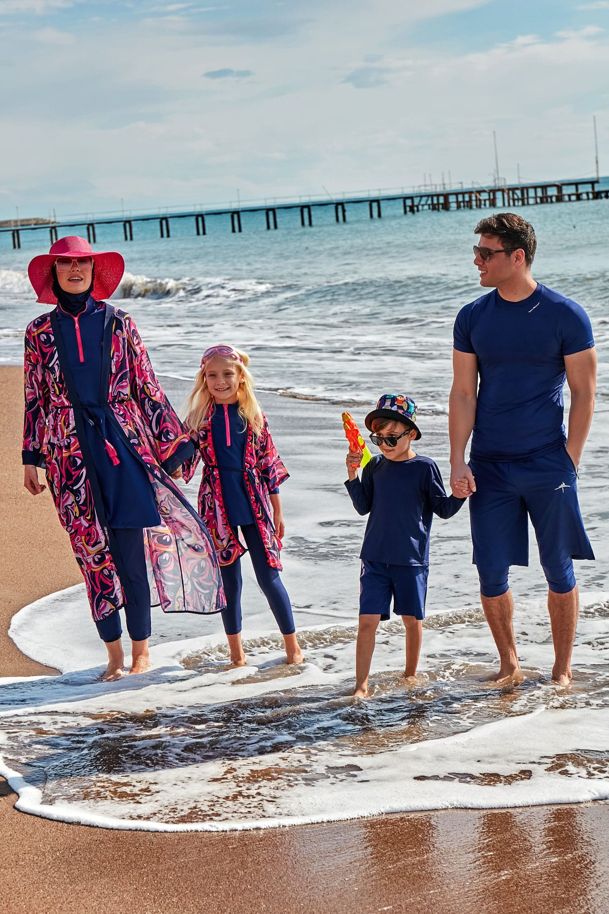 Desenli Şifon Plaj Kimonosu ve Kaftan – P2416
