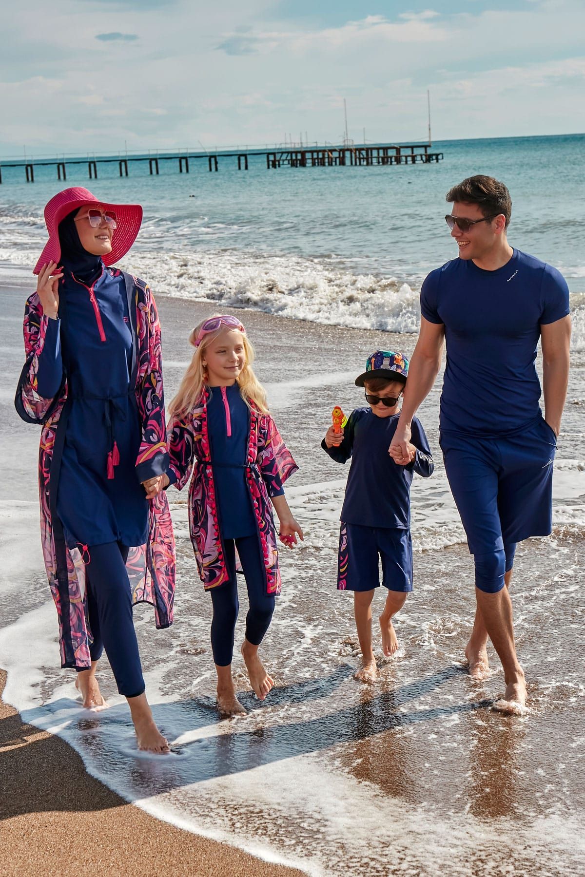 Çocuk Desenli Renkli Kimono P2417