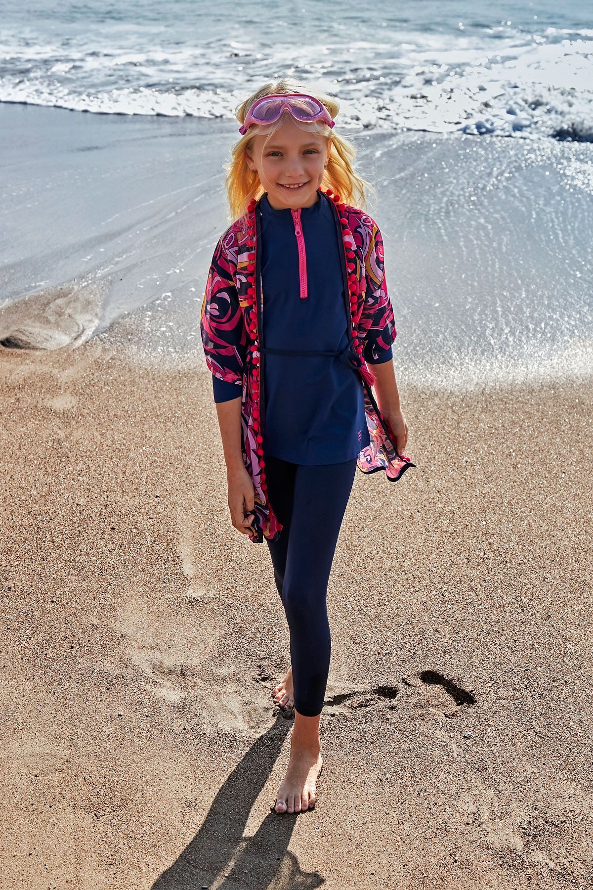 Çocuk Desenli Renkli Kimono P2417