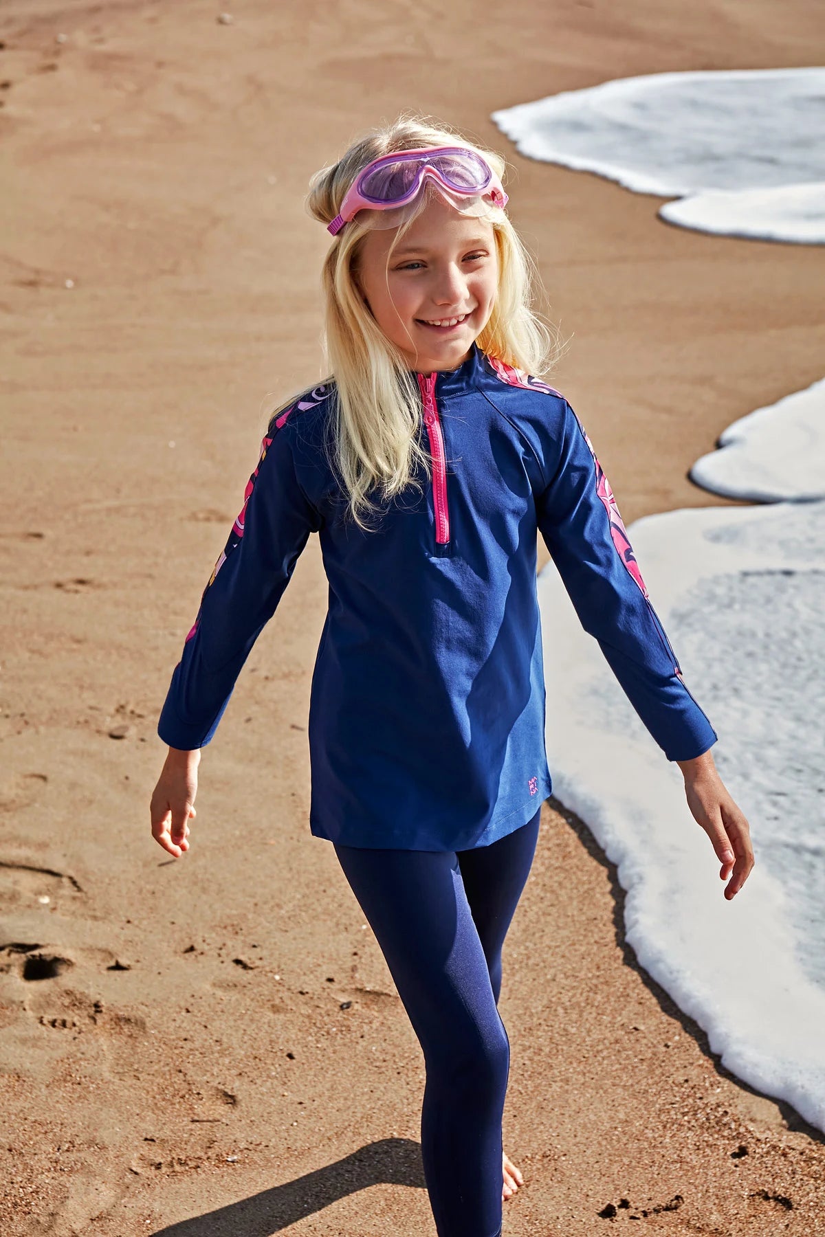 Paraşüt Lacivert Kız Çocuk Mayo K2402