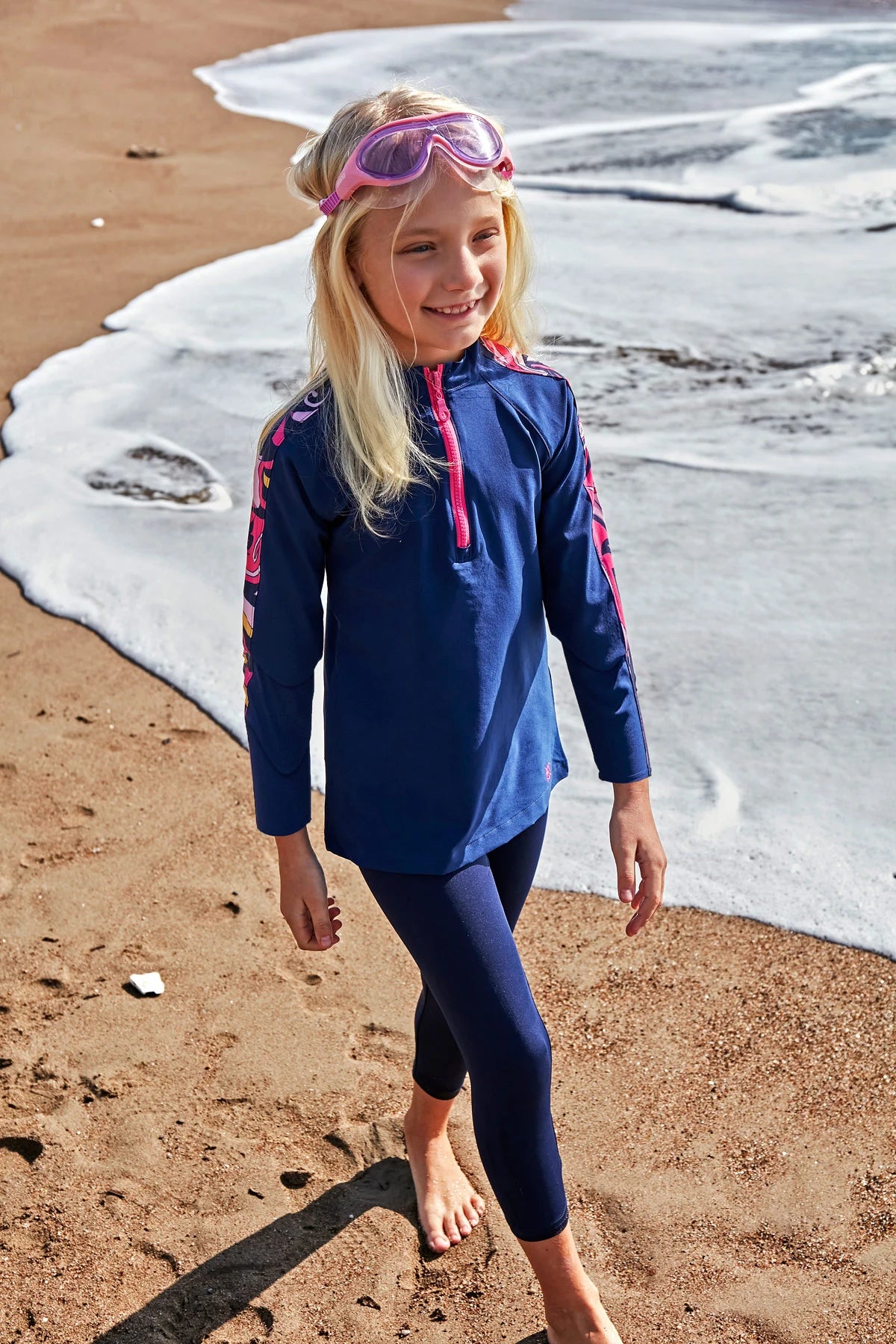 Paraşüt Lacivert Kız Çocuk Mayo K2402