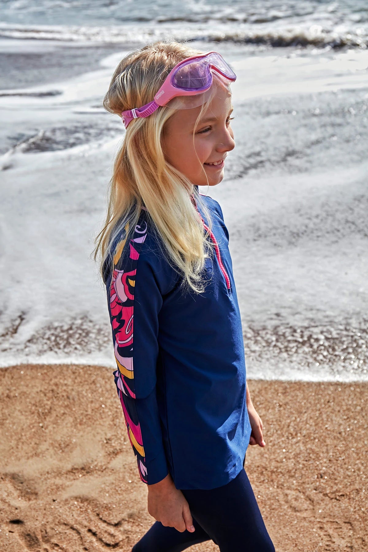 Paraşüt Lacivert Kız Çocuk Mayo K2402