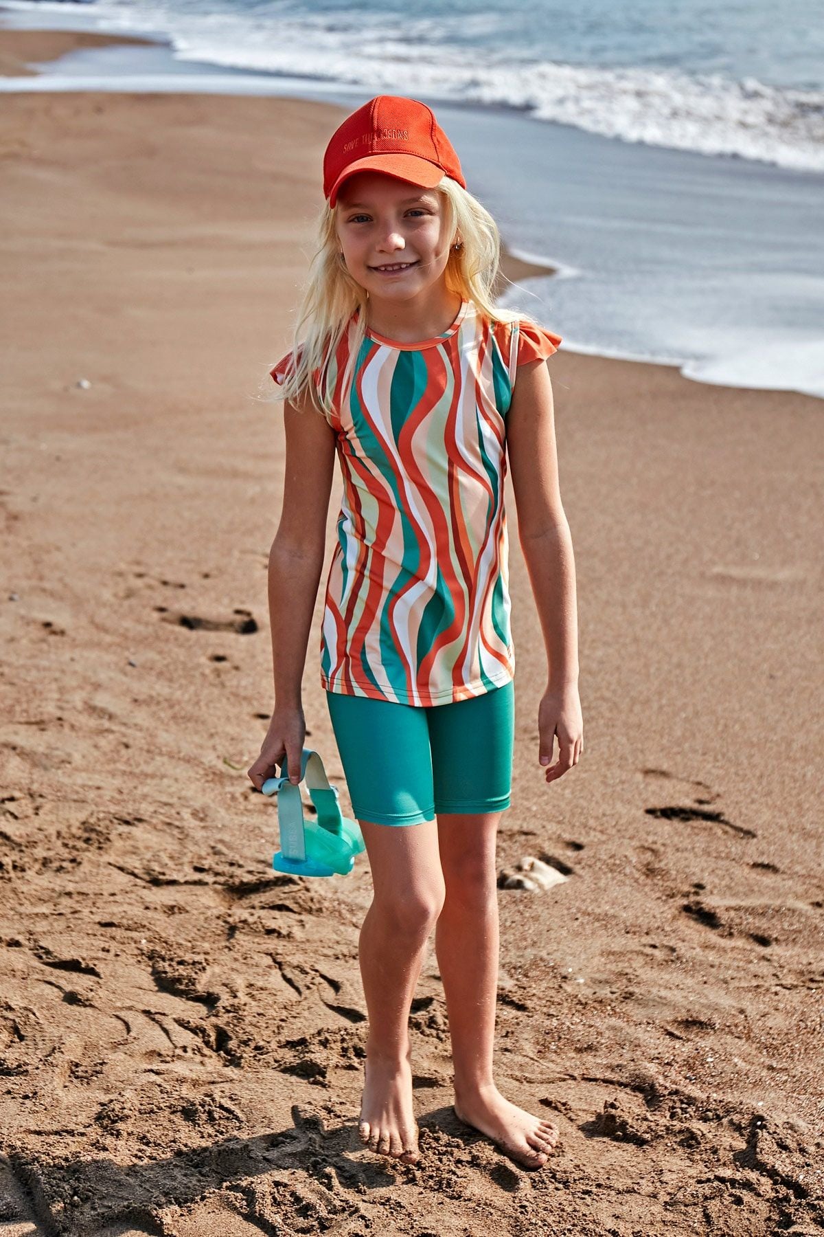 Likralı Renkli Kız Çocuk Mayo K2406 Ürün ikincil görseli