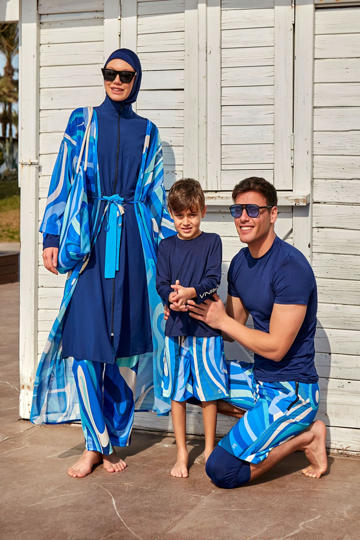 Lacivert Desenli Erkek Çocuk Şort B2435 Ürün ana görseli