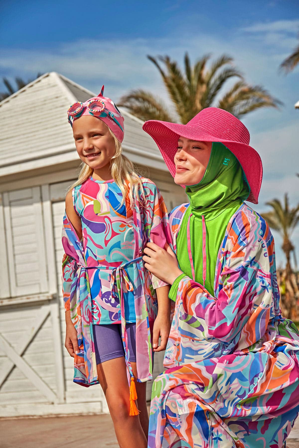 Likralı Yeşil Tam Kapalı Tesettür Mayo M2484