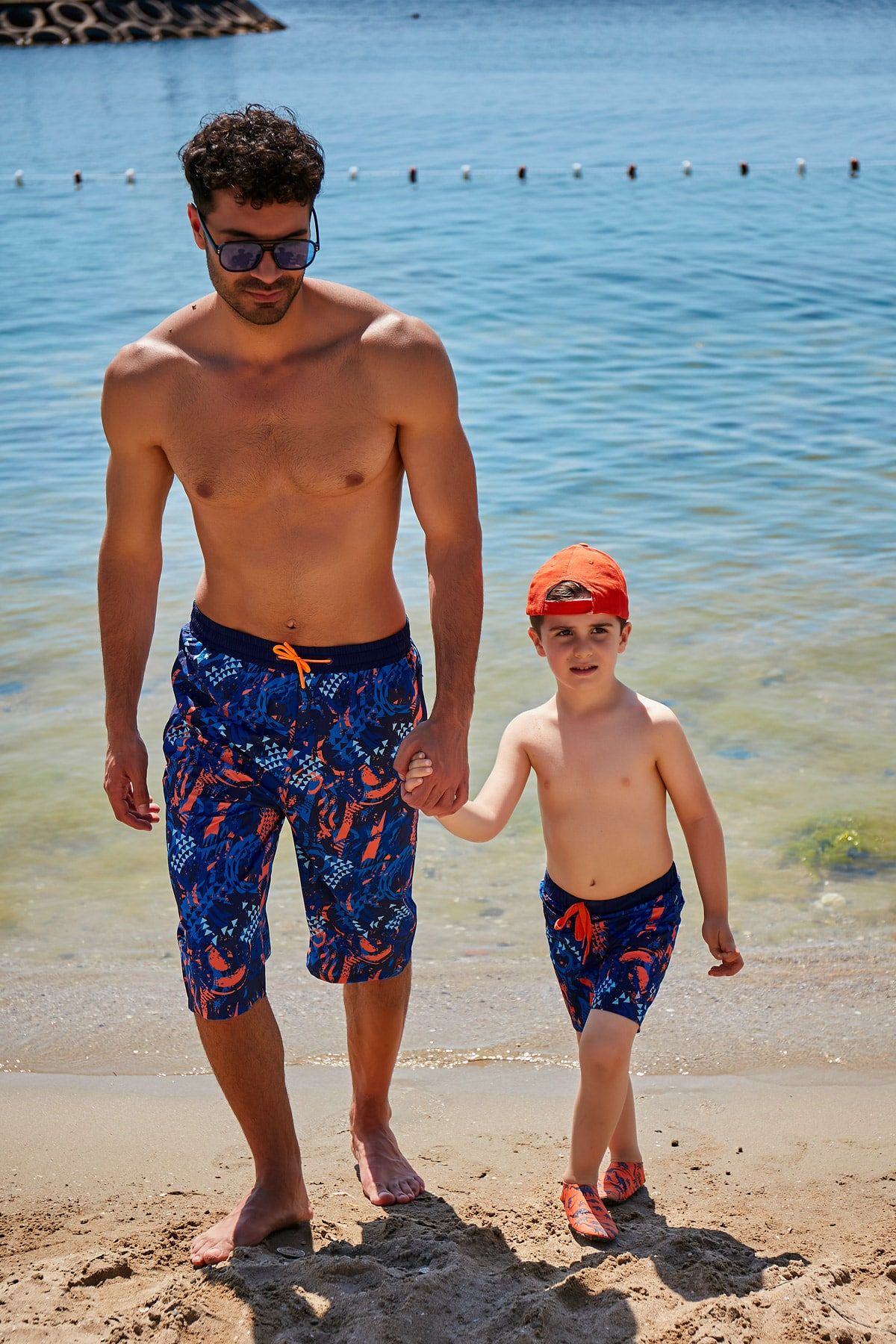 Lacivert Desenli Erkek Çocuk Şort B2362 Ürün ana görseli