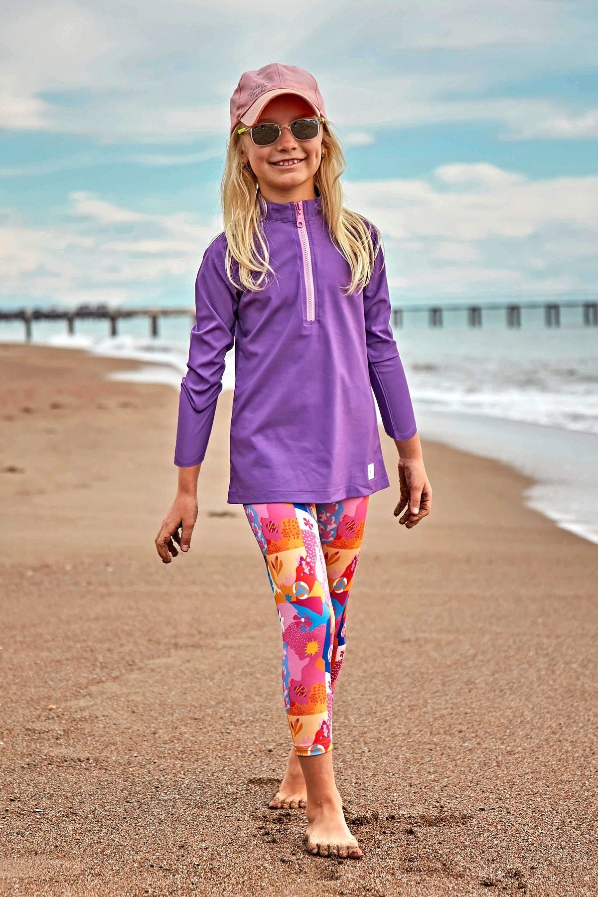 Paraşüt Mor Kız Çocuk Mayo K2408