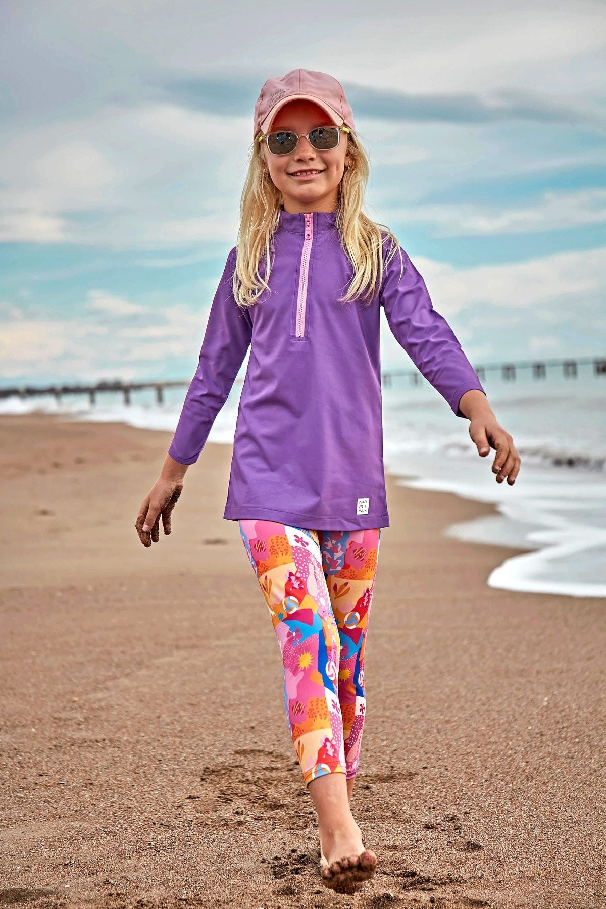 Paraşüt Mor Kız Çocuk Mayo K2408 Ürün ikincil görseli