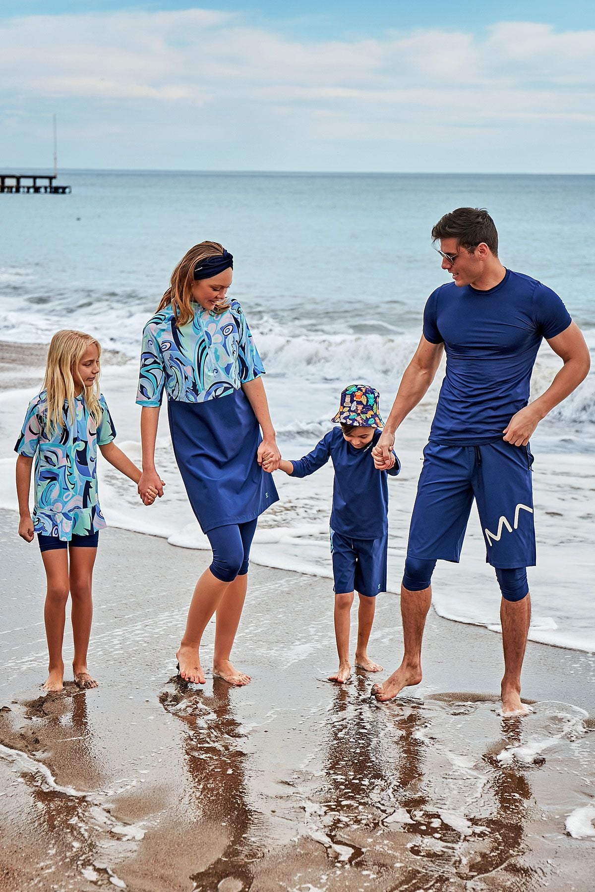 Paraşüt Lacivert Taytlı Yarı Kapalı Mayo M2460