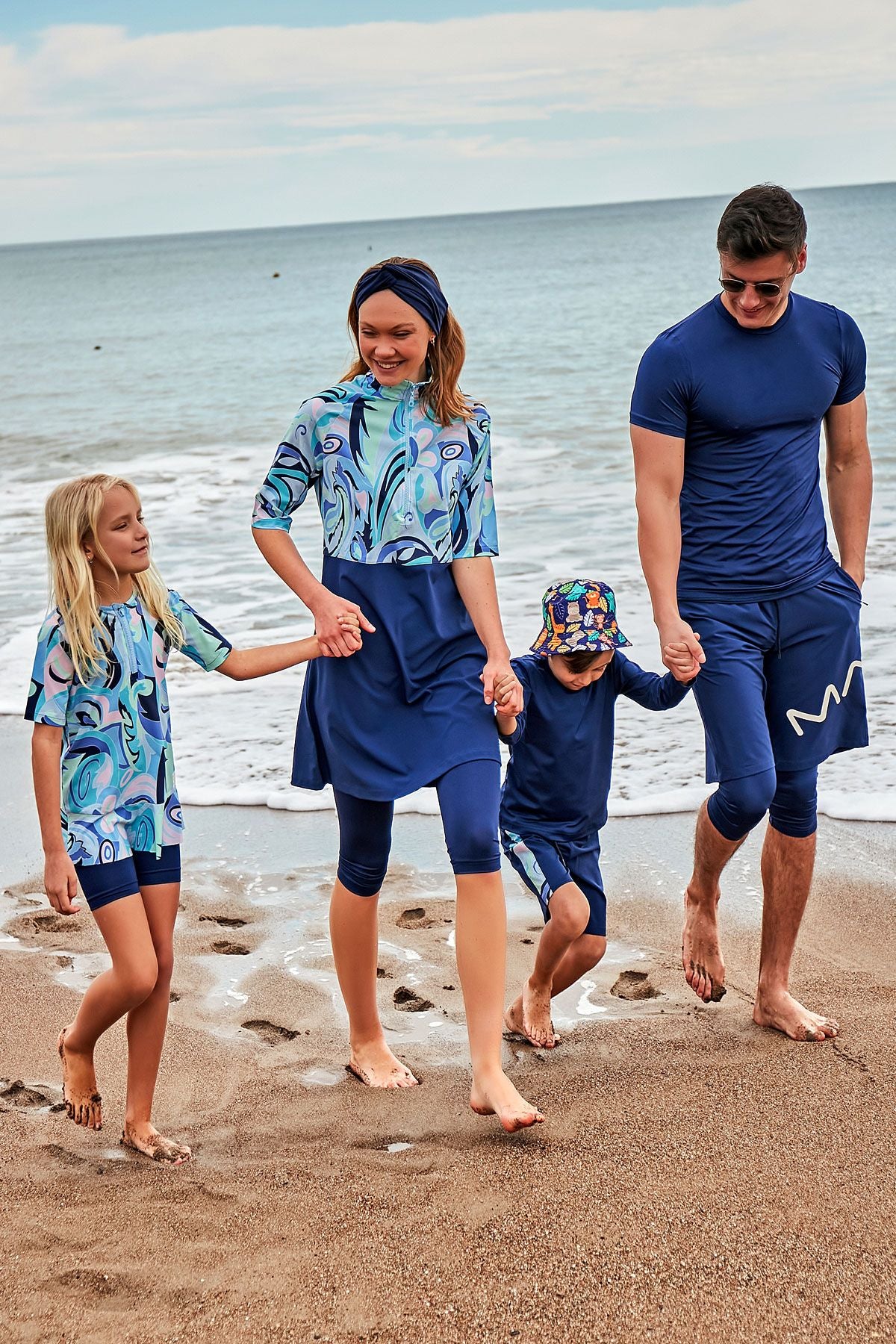 Paraşüt Lacivert Taytlı Yarı Kapalı Mayo M2460