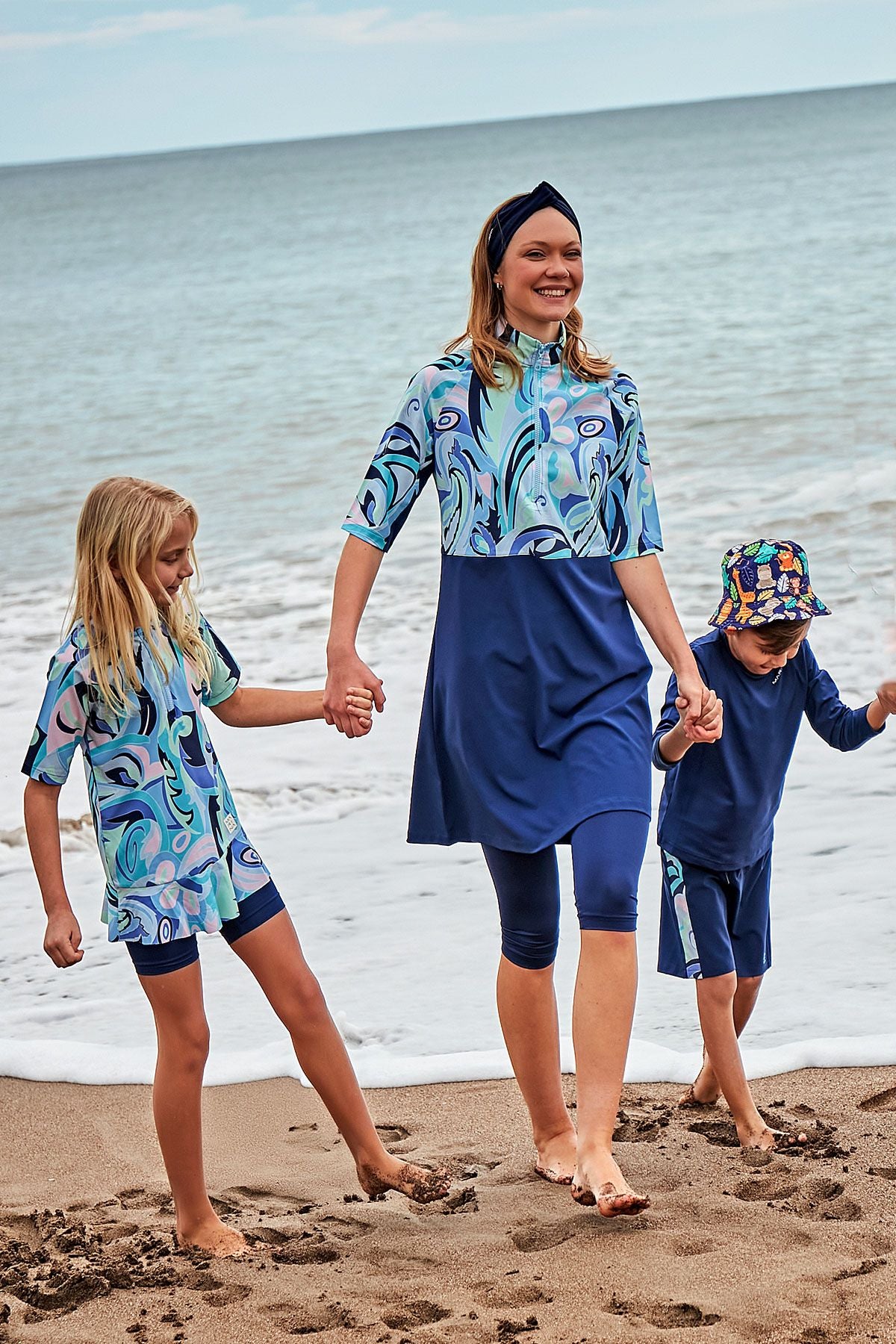 Paraşüt Lacivert Taytlı Yarı Kapalı Mayo M2460 Ürün ana görseli