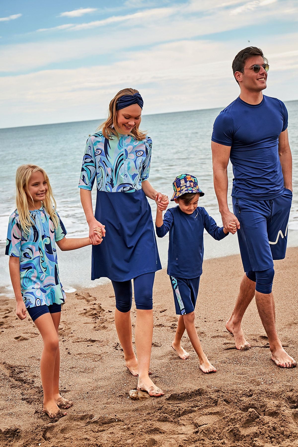 Paraşüt Lacivert Taytlı Yarı Kapalı Mayo M2460