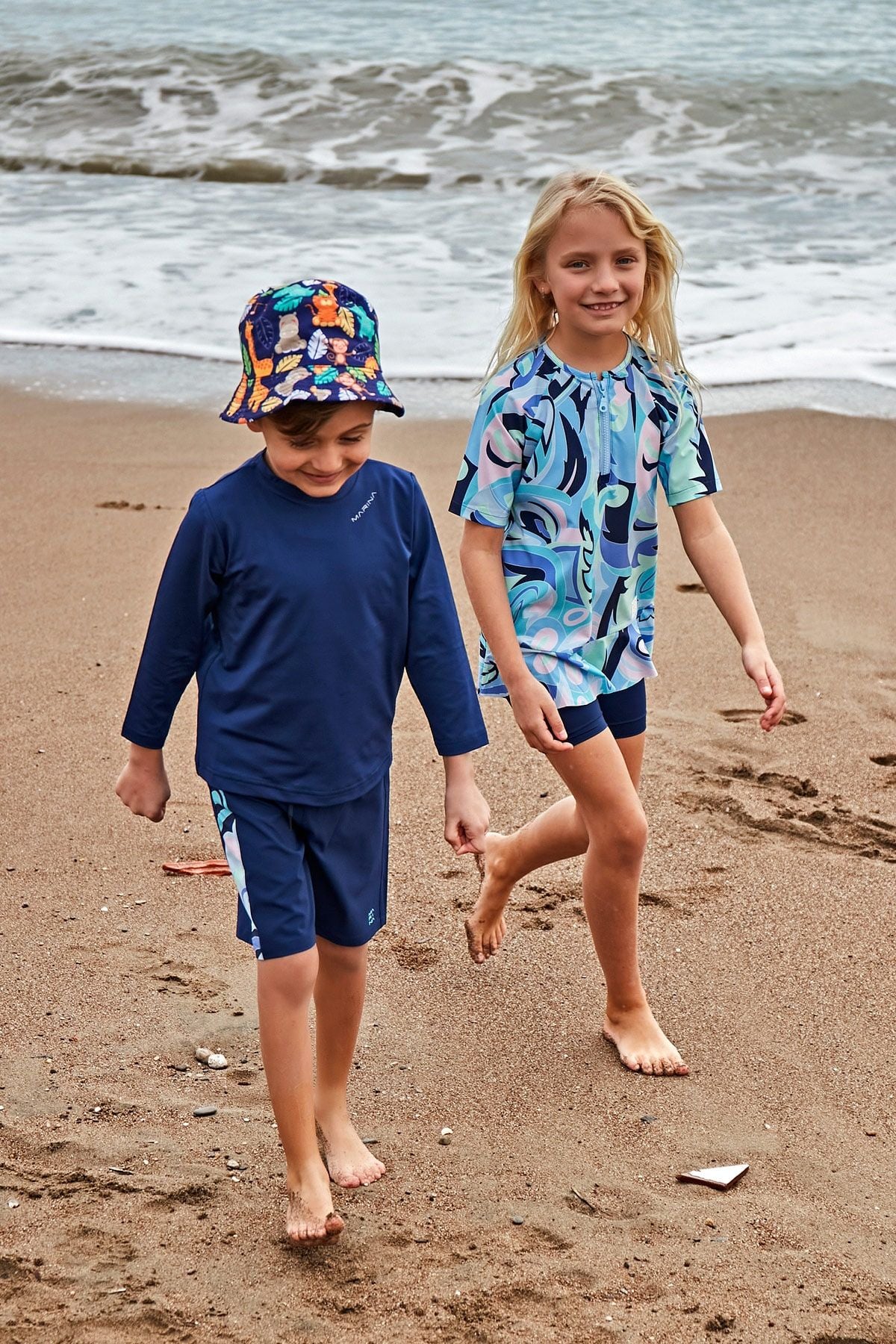 Lacivert Desenli Erkek Çocuk Şort B2433 Ürün ana görseli