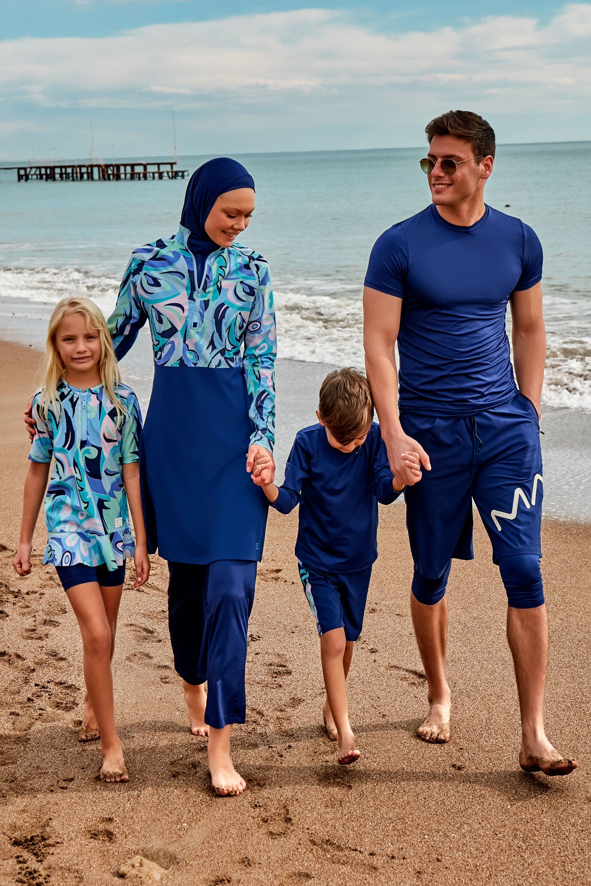 Desenli Renkli Çocuk Plaj Kimonosu – P2429