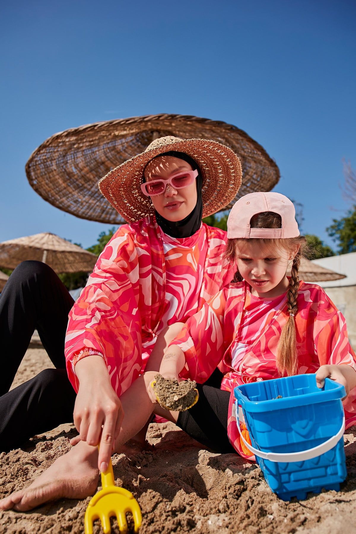 Çocuk Desenli Fuşya Kimono Kaftan P2335 Ürün ana görseli