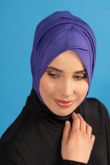 Çapraz Detaylı Deniz Bonesi - Lila B2104