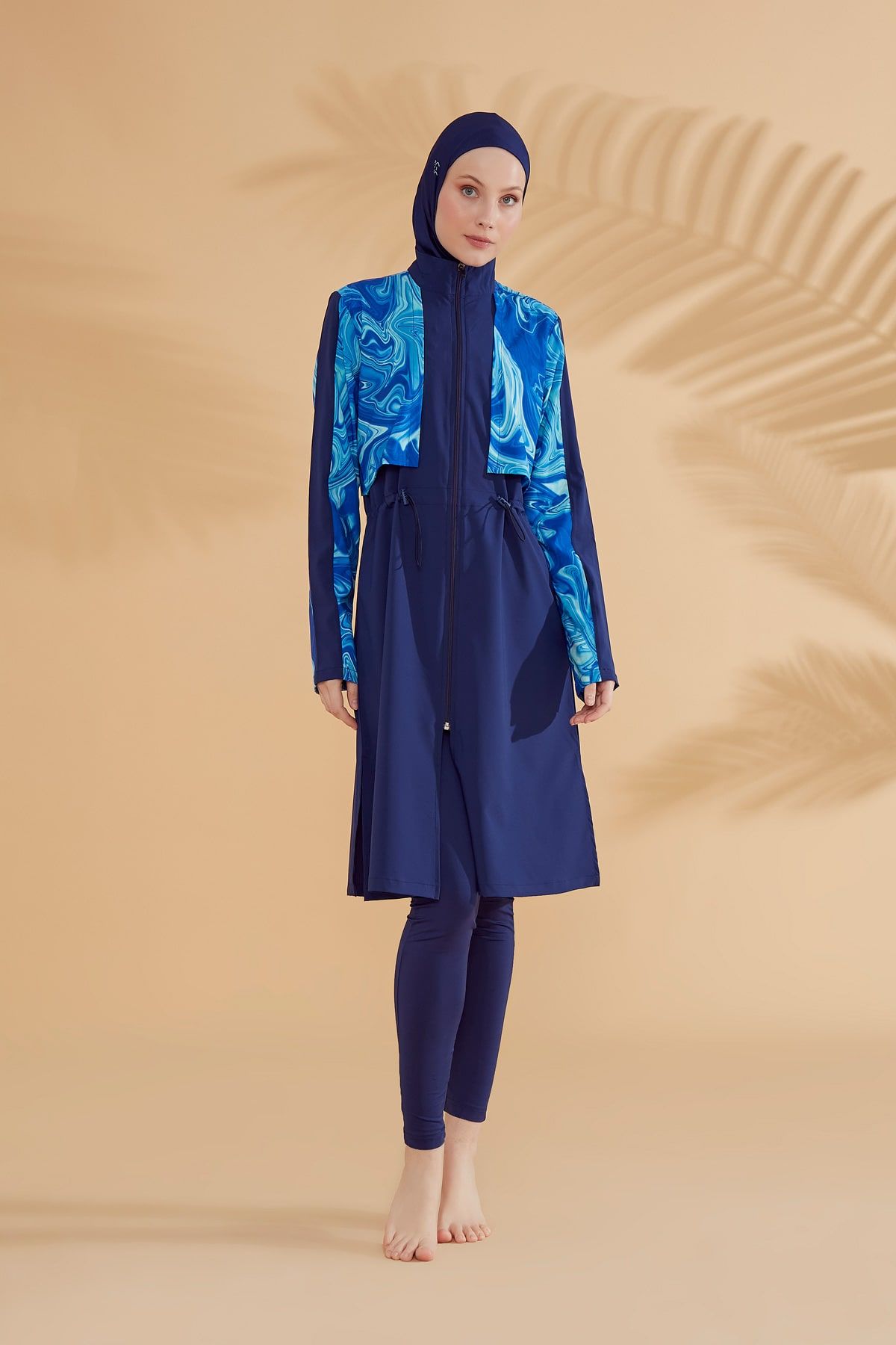 H2O Yüzücü Serisi Lacivert Tesettür Mayo M2319