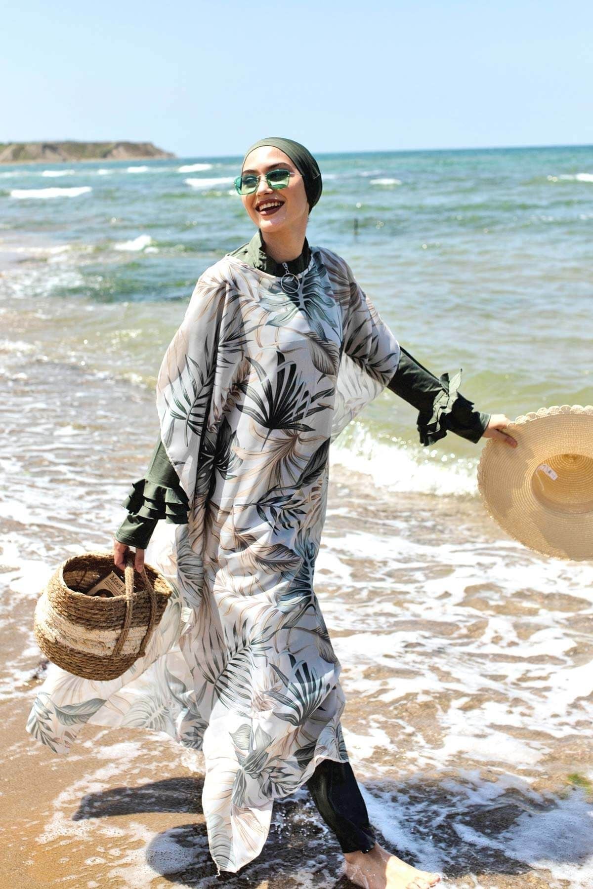 Marina Kadın Desen Detaylı Tesettür Pareo P2101