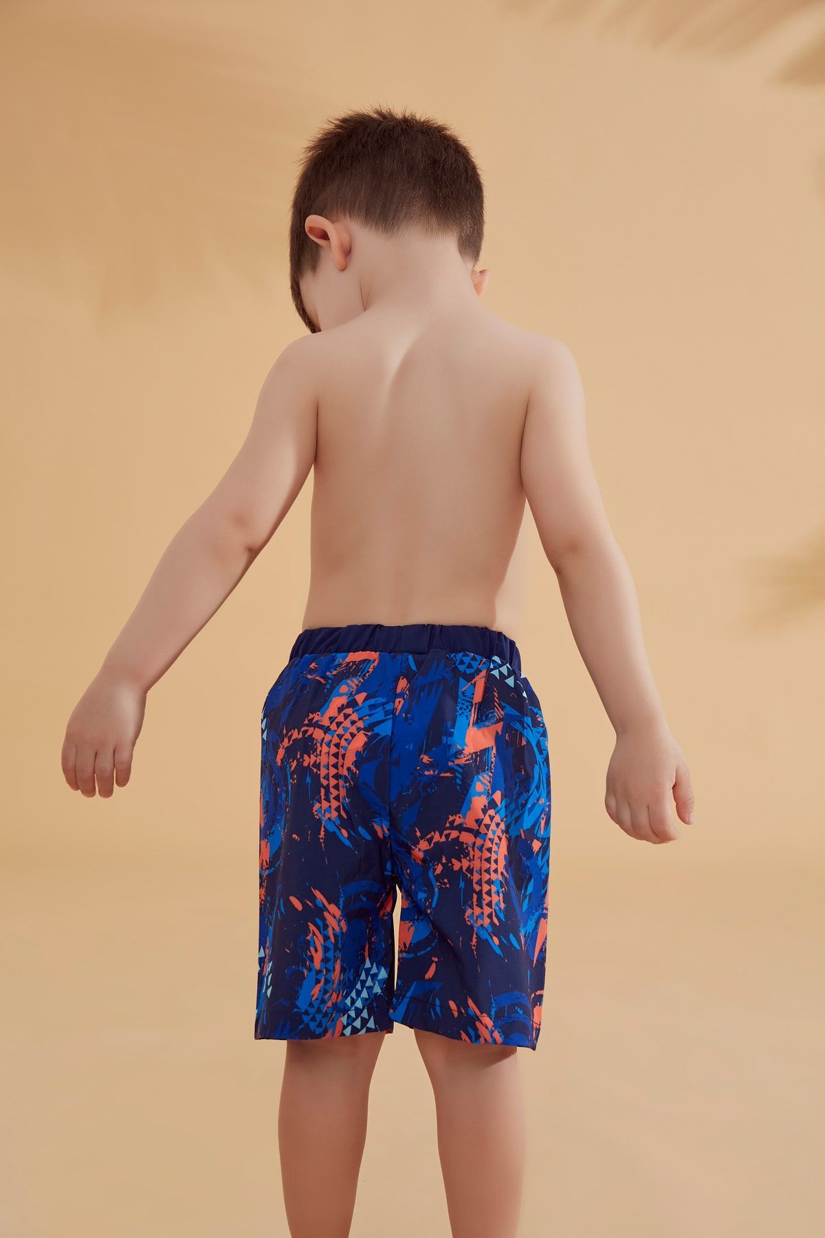 Lacivert Desenli Erkek Çocuk Şort B2362