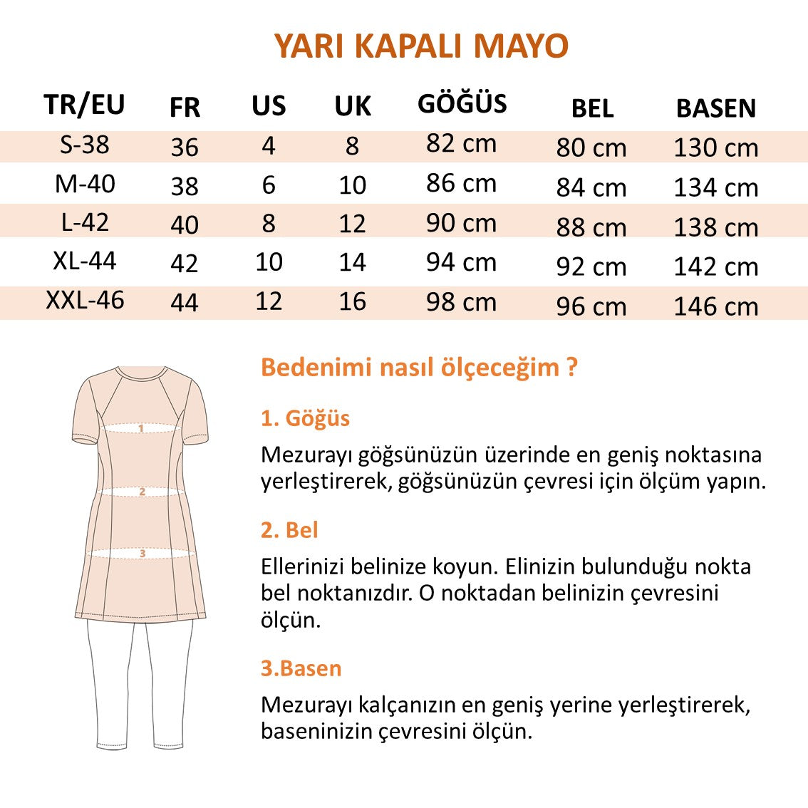 3 Parça Siyah Desenli Yarı Kapalı Tesettür Mayo – R2201