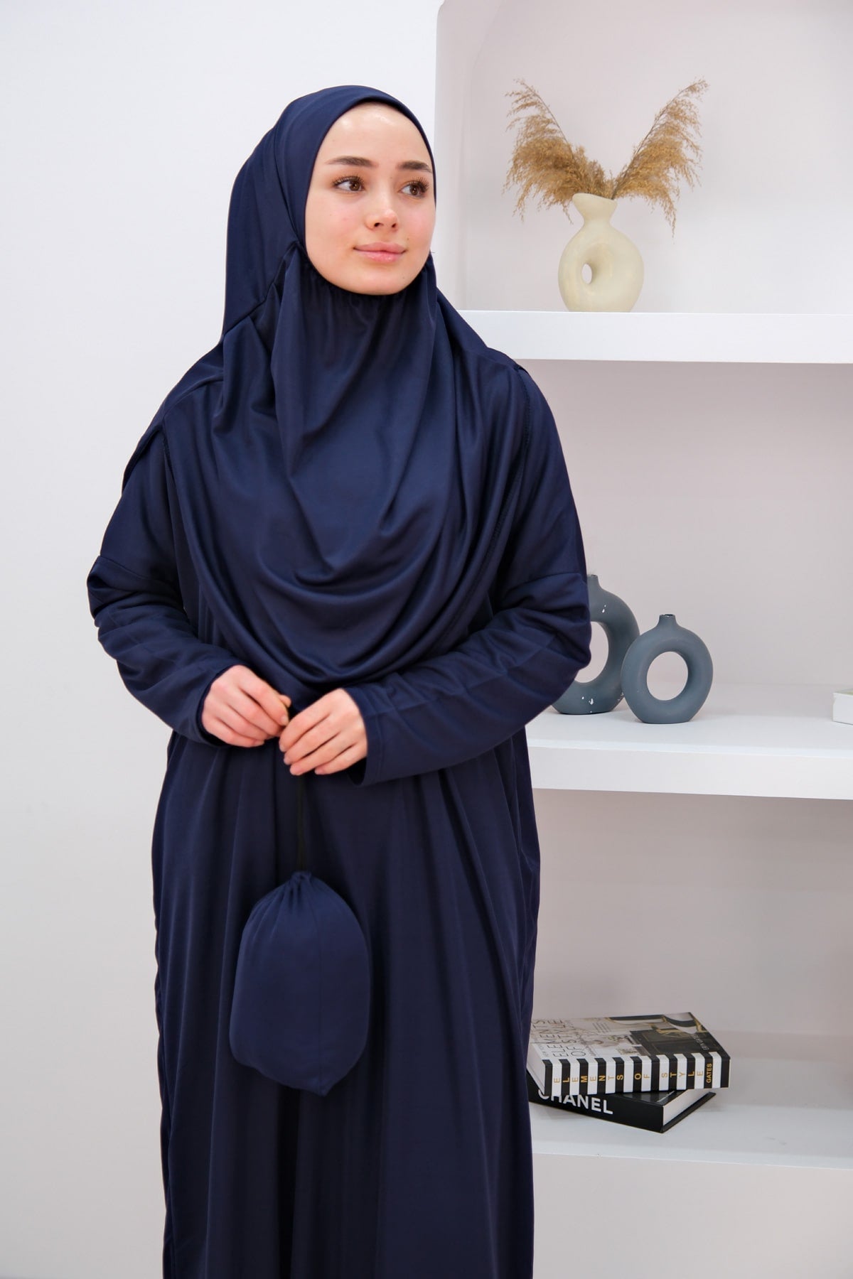 Tek Parça Namaz Elbisesi N2303 Lacivert