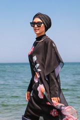 Çiçek Desenli Kaftan Kimono Pareo P2104