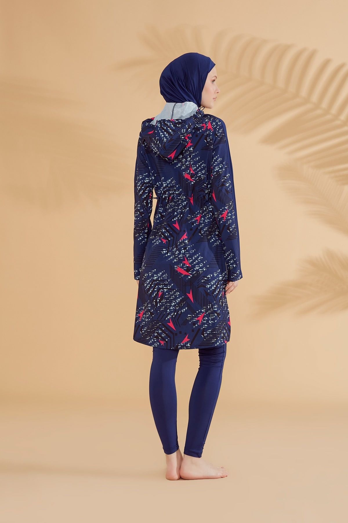 Paraşüt Lacivert Tam Kapalı Tesettür Mayo M2328