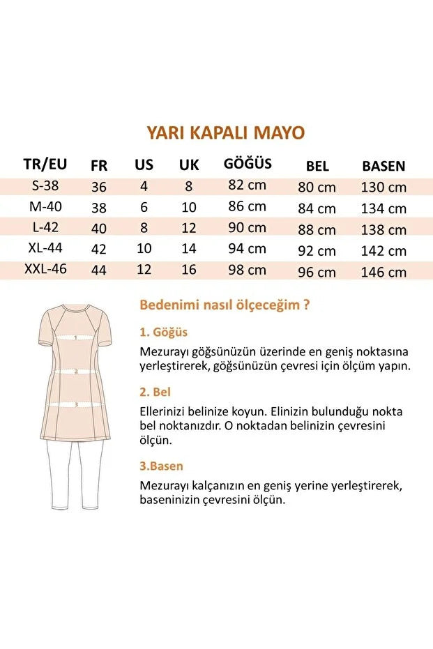 Rivamera 2'li Siyah Zebra Desenli Yarı Kapalı Tesettür Elbise Mayo R2209-1