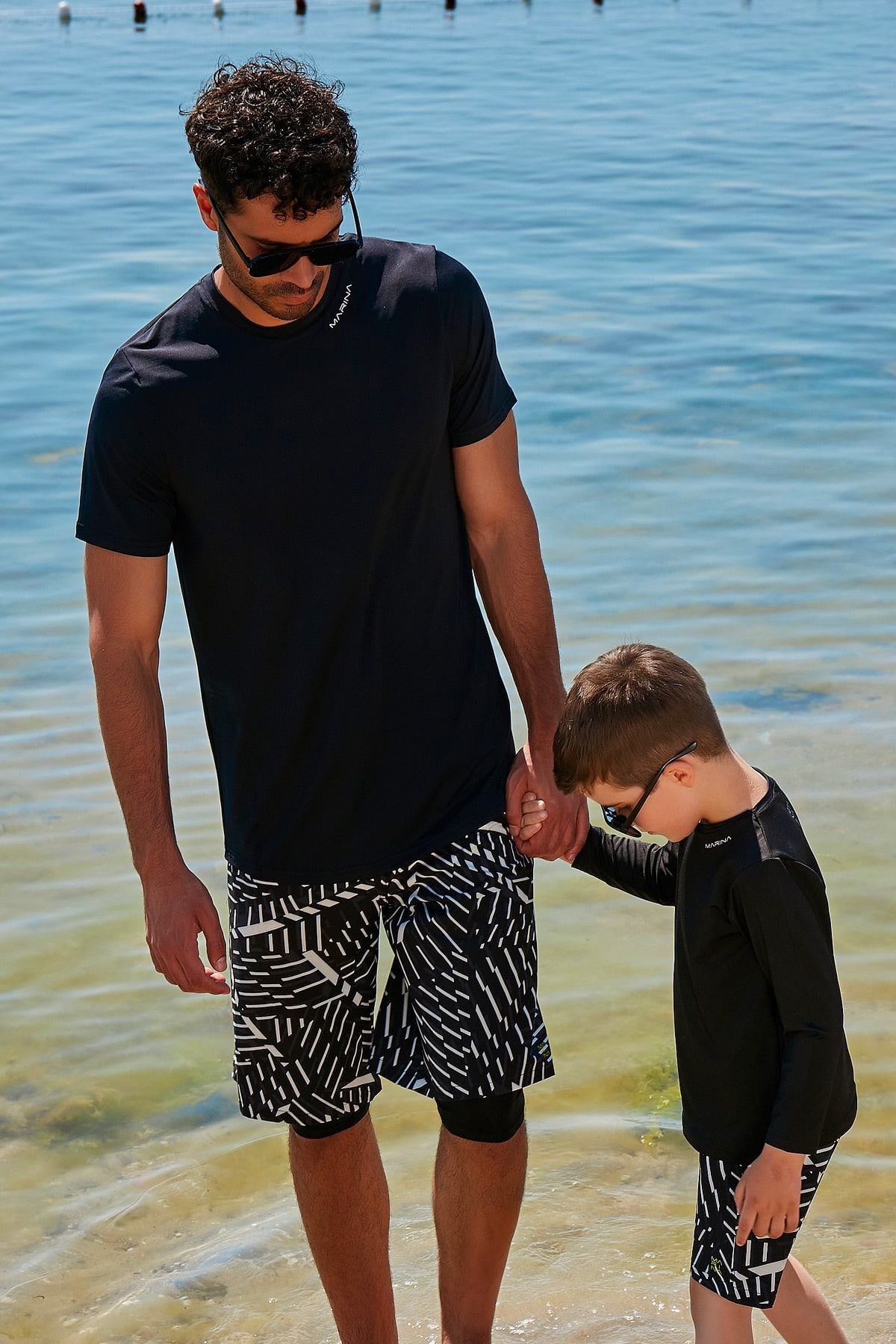 Siyah Erkek Yüzme Tişört T2341 Ürün ikincil görseli